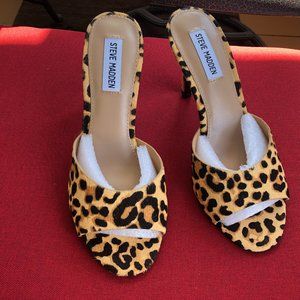 Steve Madden Erin Leopard Sandal (mule) - Brand New in Box - Size 7.5